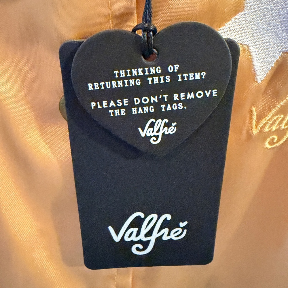 Valfre Gold Satin Fringe Statement Jacket - Picture 5 of 5
